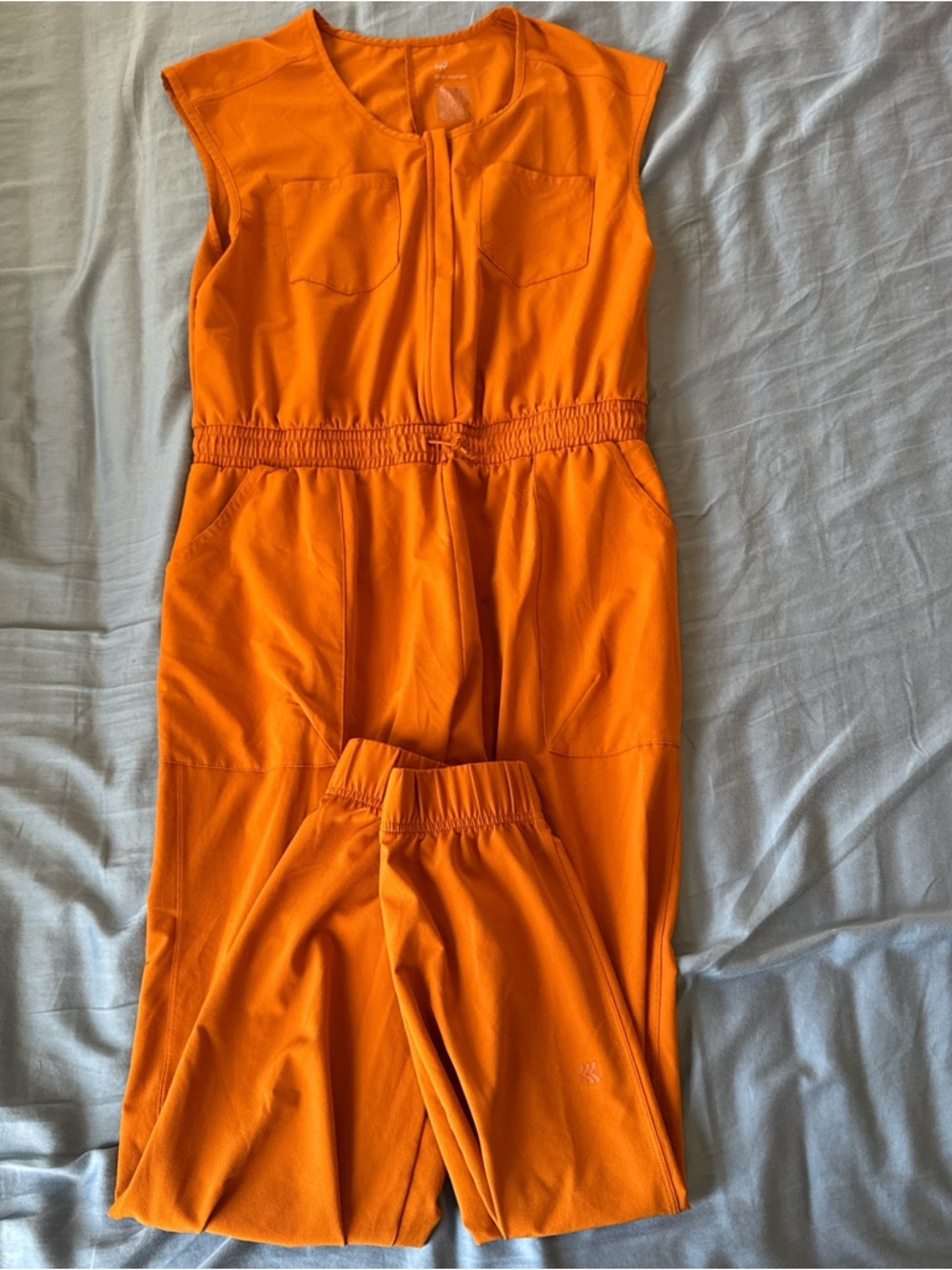 all in motion Orange Sleeveless Jumpsuit